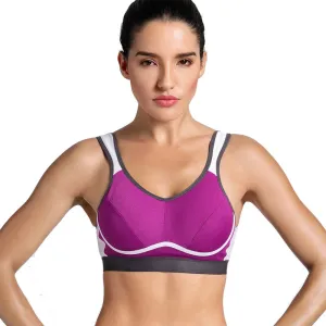 Plus size high impact wireless non-padded sports bra (32C-44F)