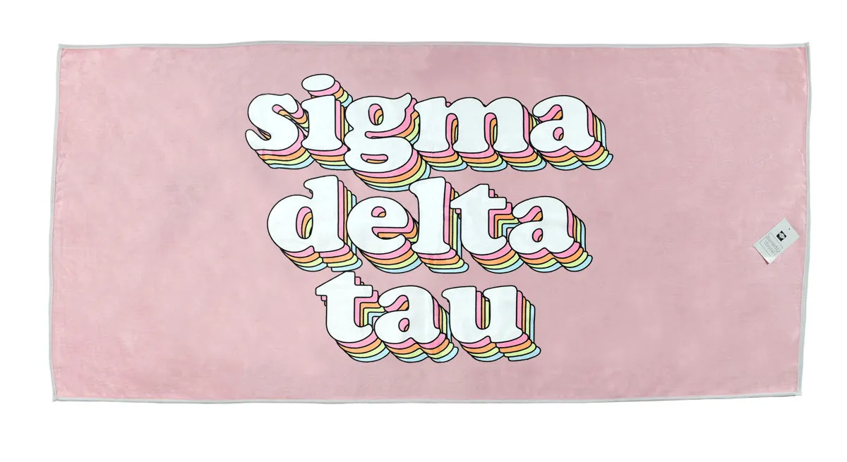Plush Retro Beach Towel
