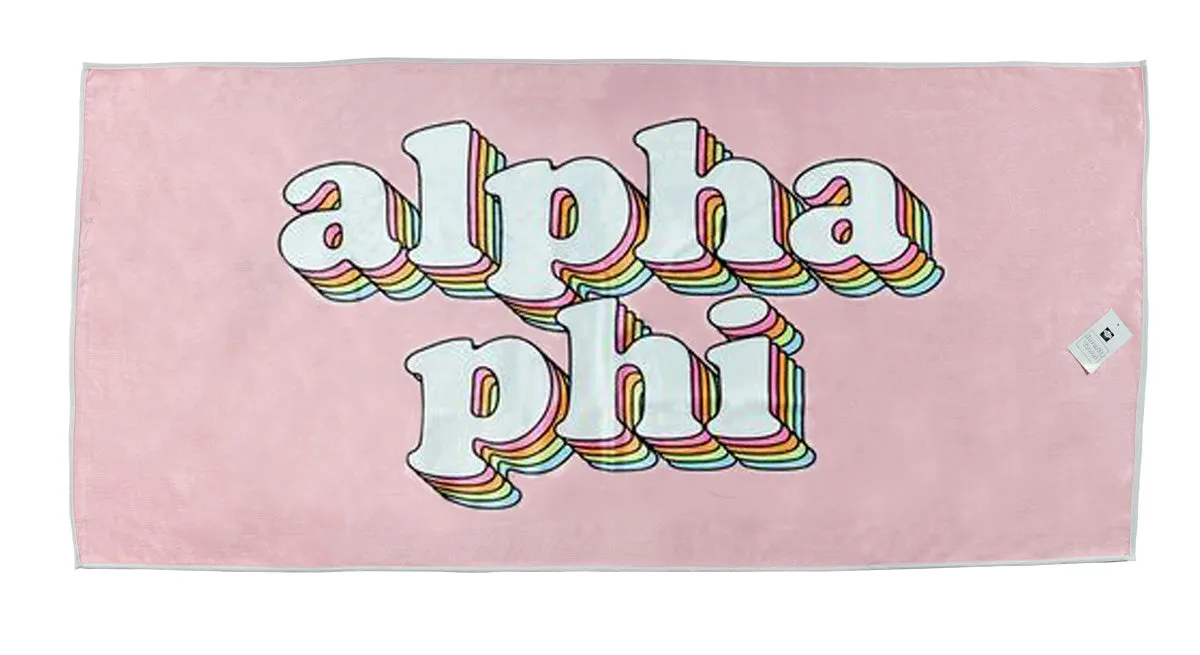 Plush Retro Beach Towel