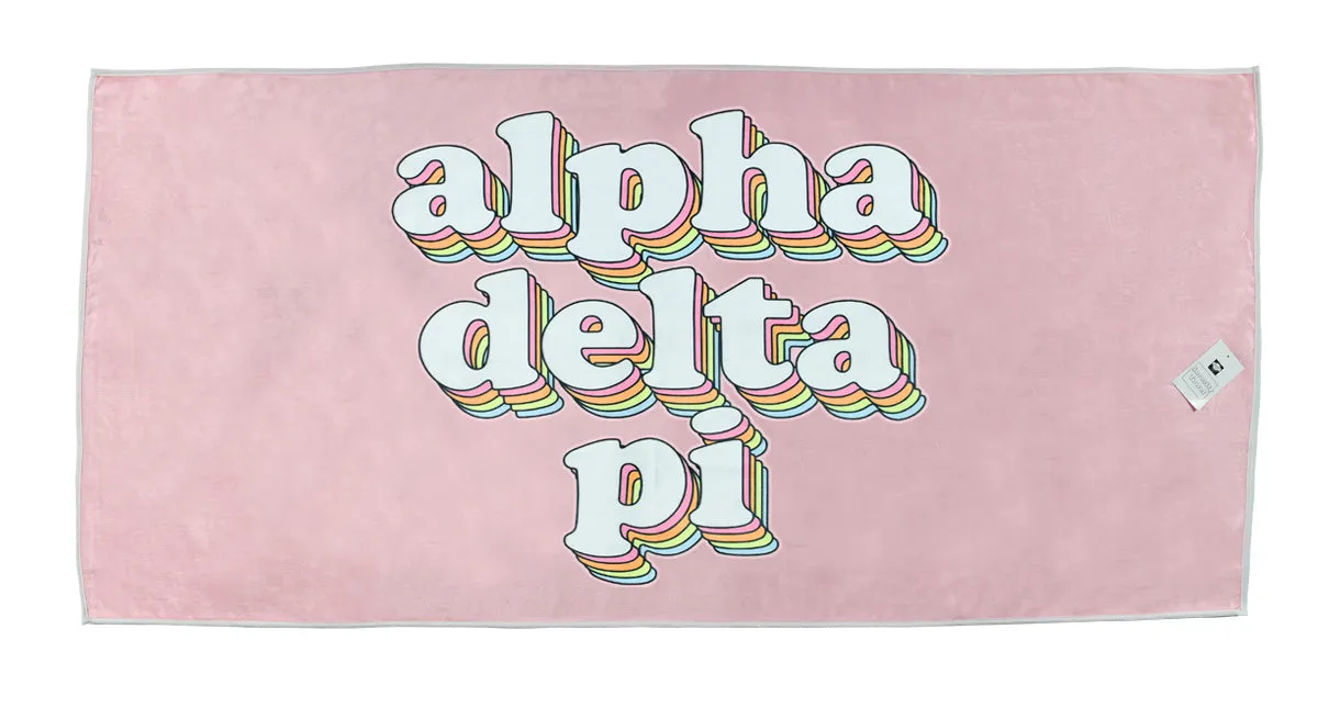 Plush Retro Beach Towel
