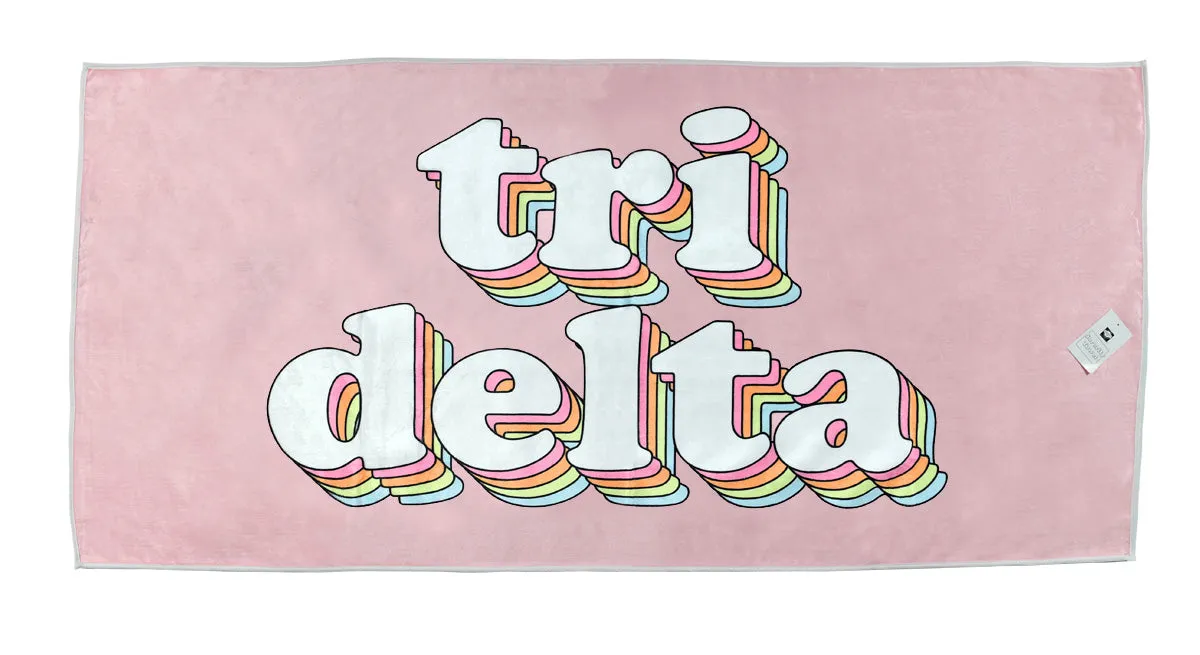 Plush Retro Beach Towel