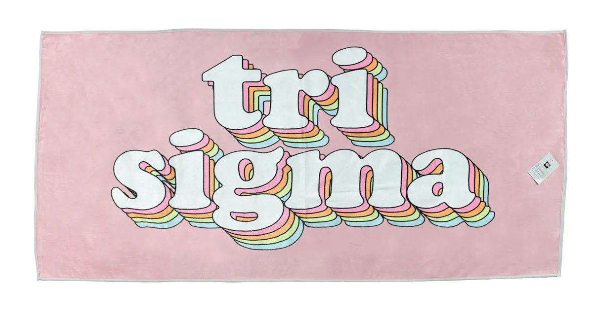 Plush Retro Beach Towel