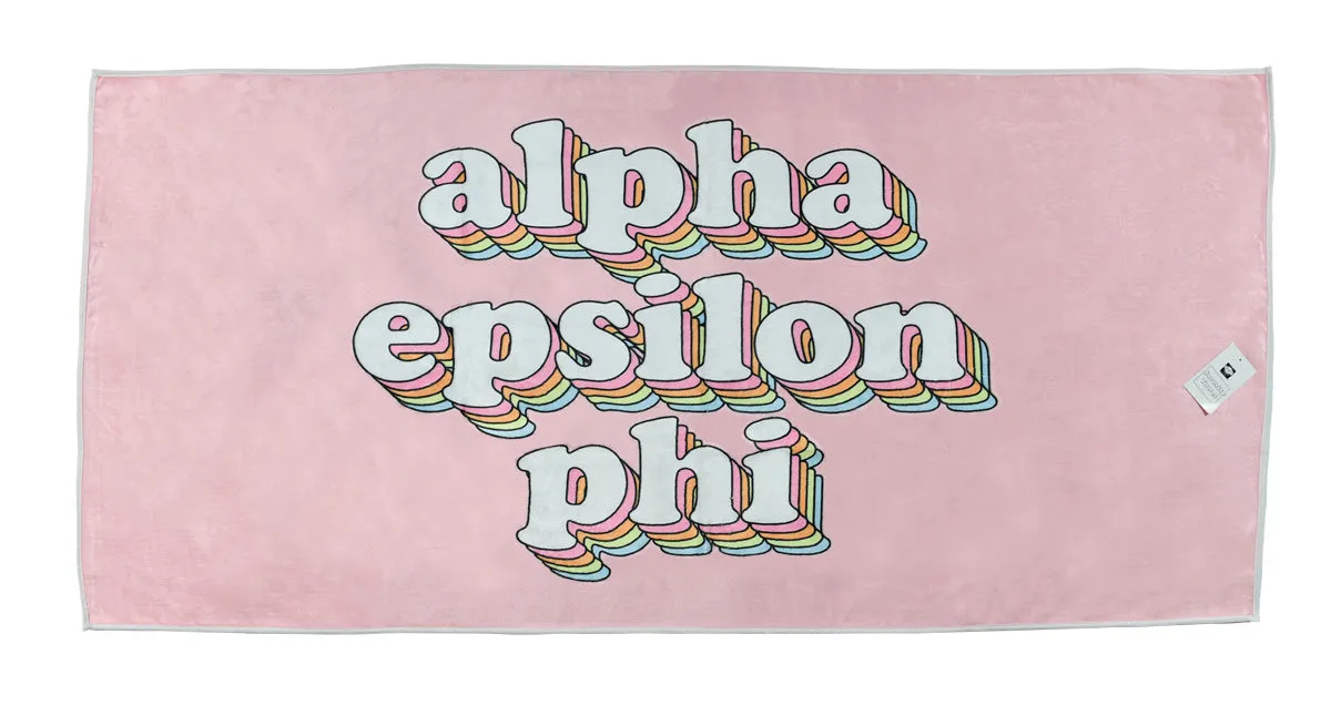 Plush Retro Beach Towel