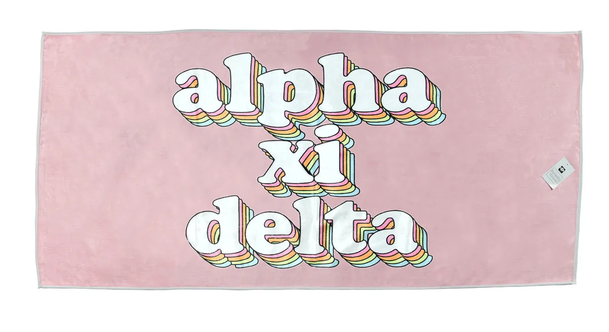 Plush Retro Beach Towel