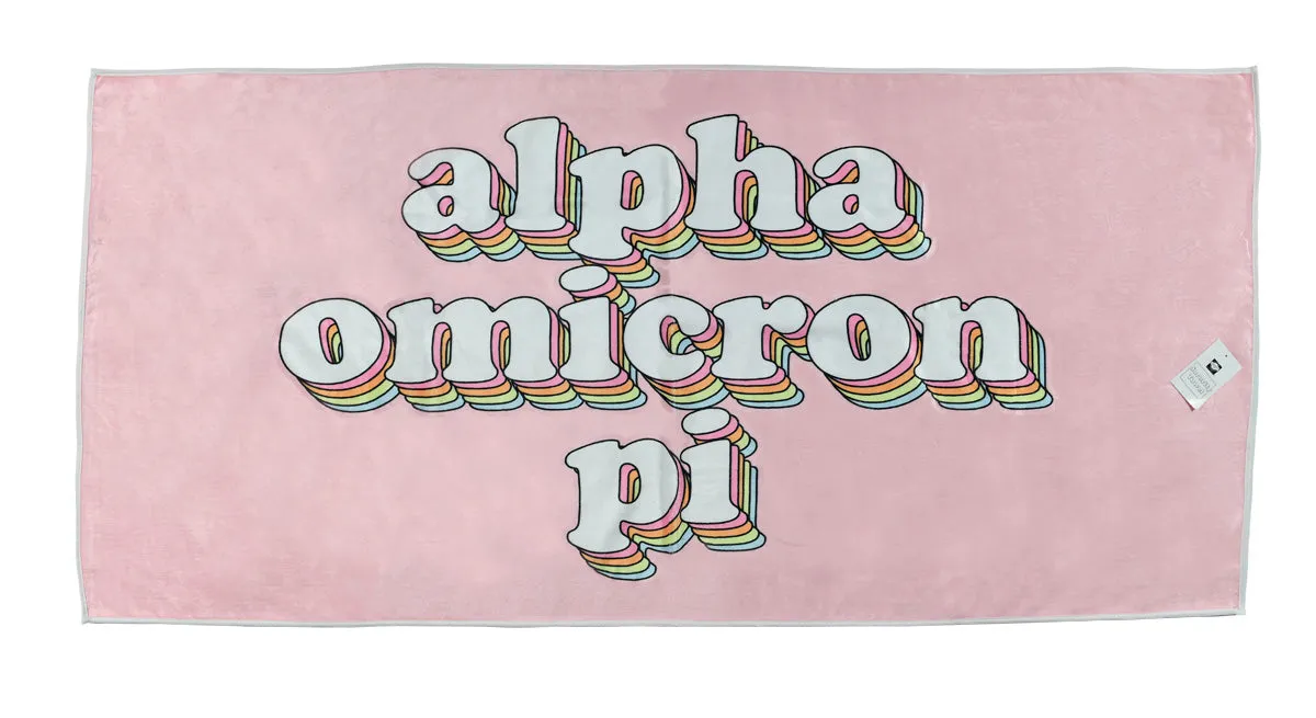 Plush Retro Beach Towel