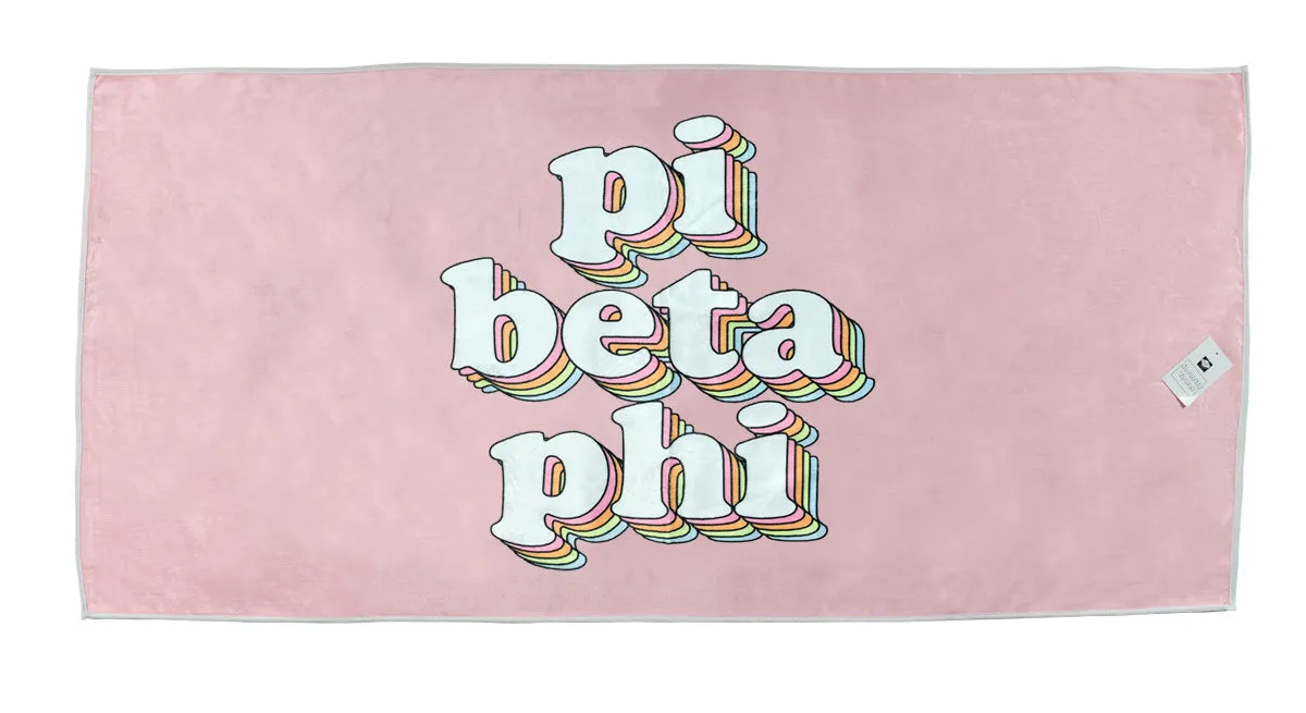 Plush Retro Beach Towel