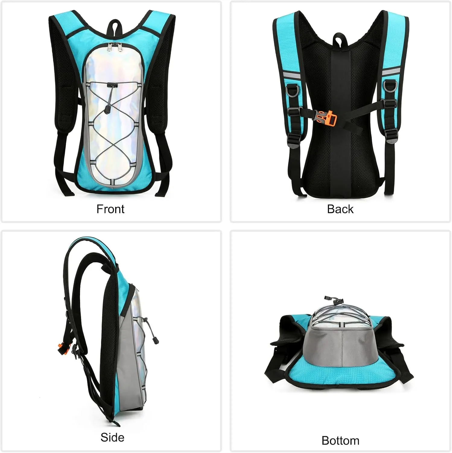 PORRASSO Cycling Hydration Backpack Running Rucksack Breathable Daypack