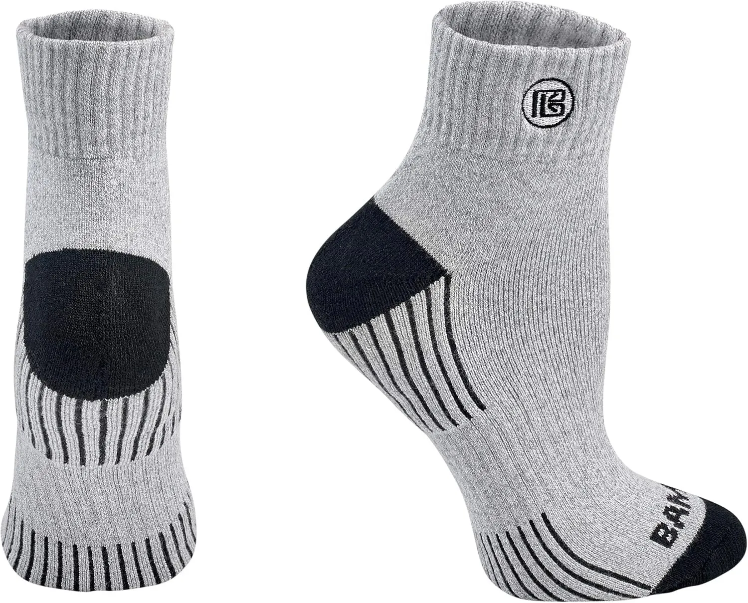Premium Bamboo Crew Work Socks- Quarter High Moisture Wicking, Odor Eliminating