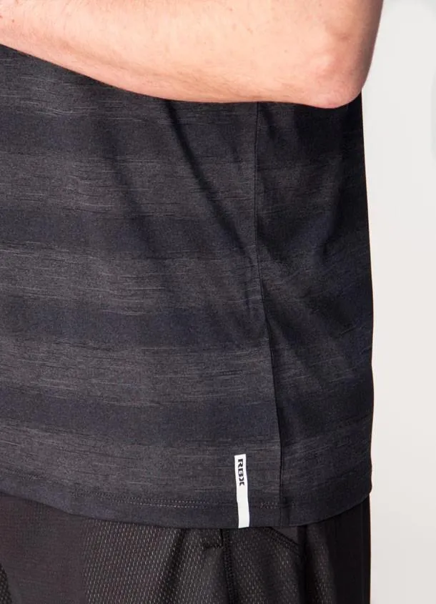 Prime Mesh Detail Short Sleeve Striped T-Shirt