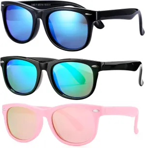Pro Acme Kids Polarized Sunglasses, Flexible TPEE Rubber Toddler Shades for Girls Boys, Ages 3-12