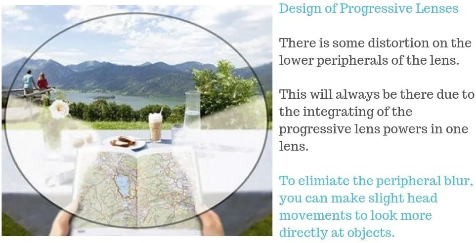 ProEyes Attitude 2, Progressive Blue Light Blocking Readers, 0 Strength on Top Lens, Lightweight, Flexible, Durable