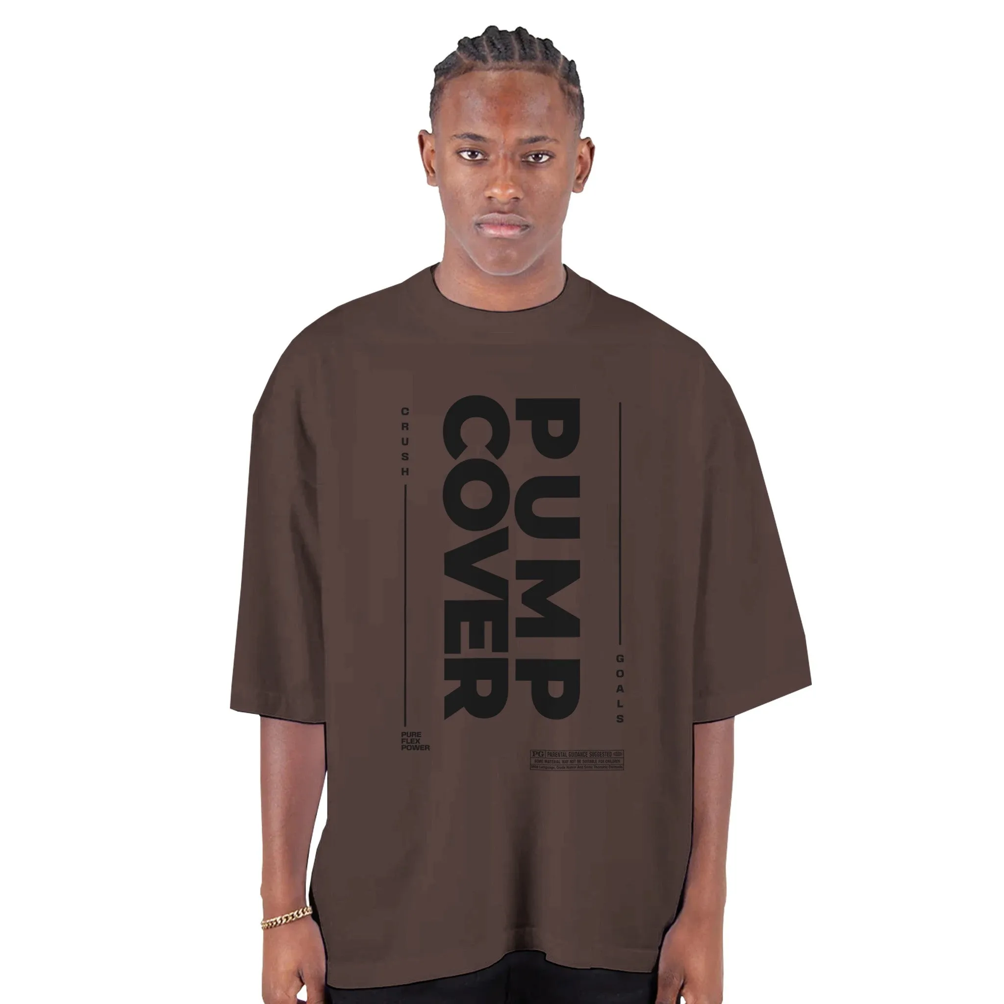 Pump Cover Men's Oversized Drop-Shoulder Crewneck T-Shirt