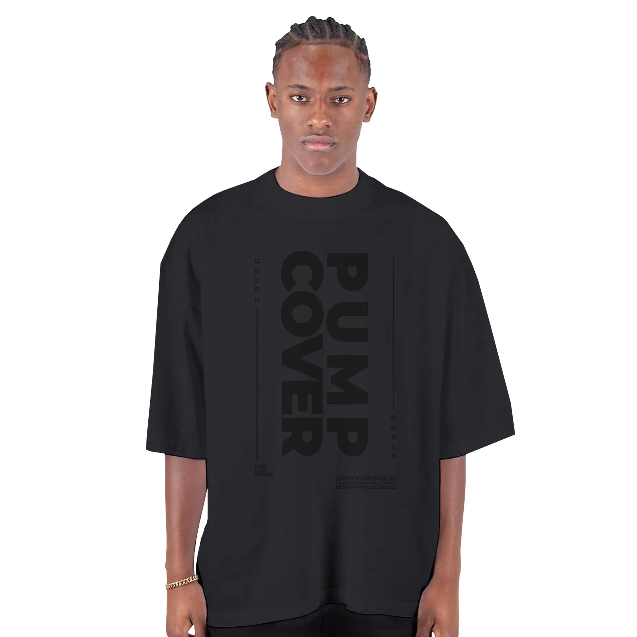 Pump Cover Men's Oversized Drop-Shoulder Crewneck T-Shirt