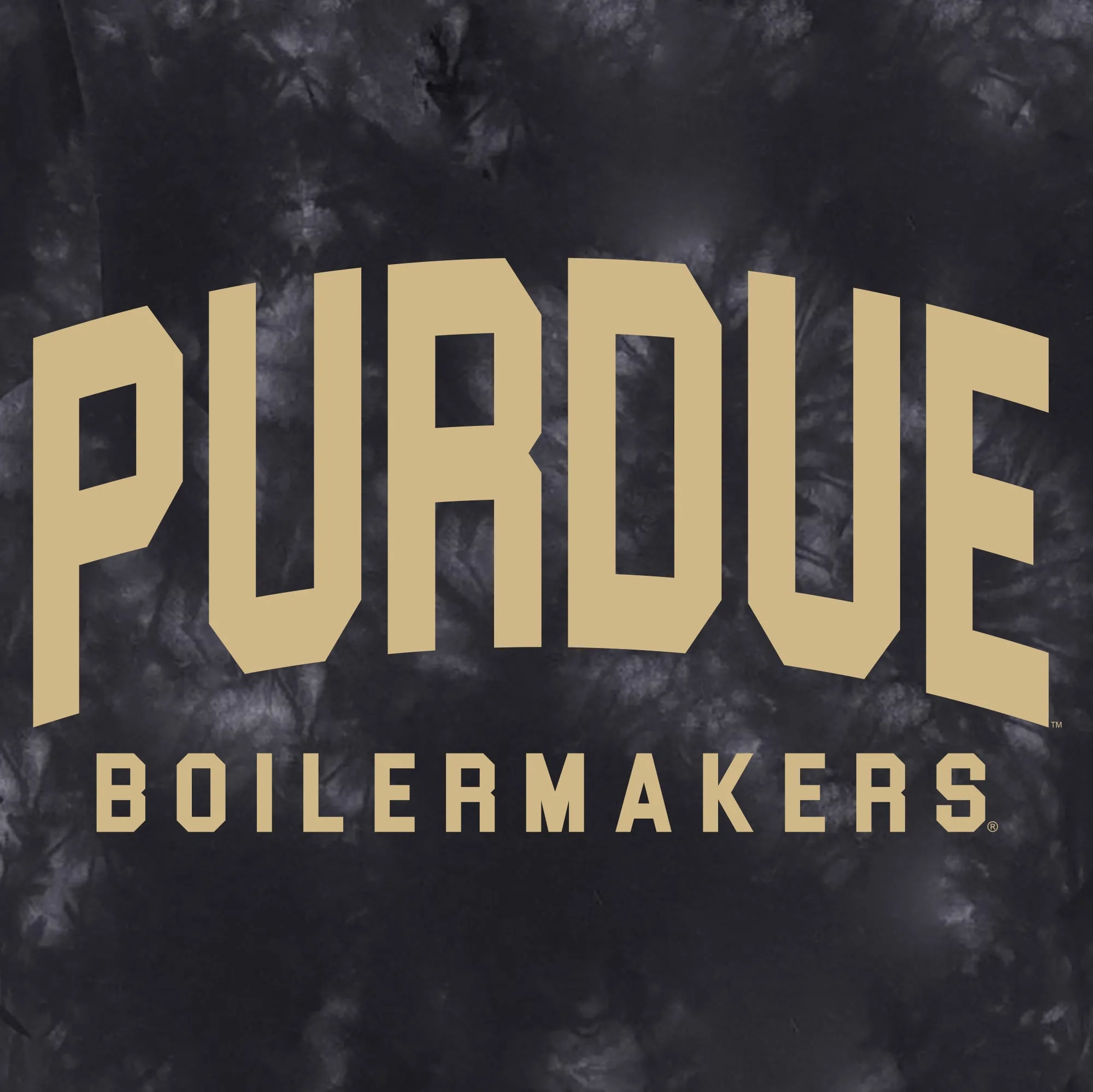 Purdue Big Bold Midweight Tie-Dyed Hoodie - Black