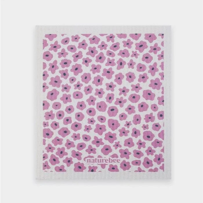 Purple Nature Bee Sponge Cloth Set