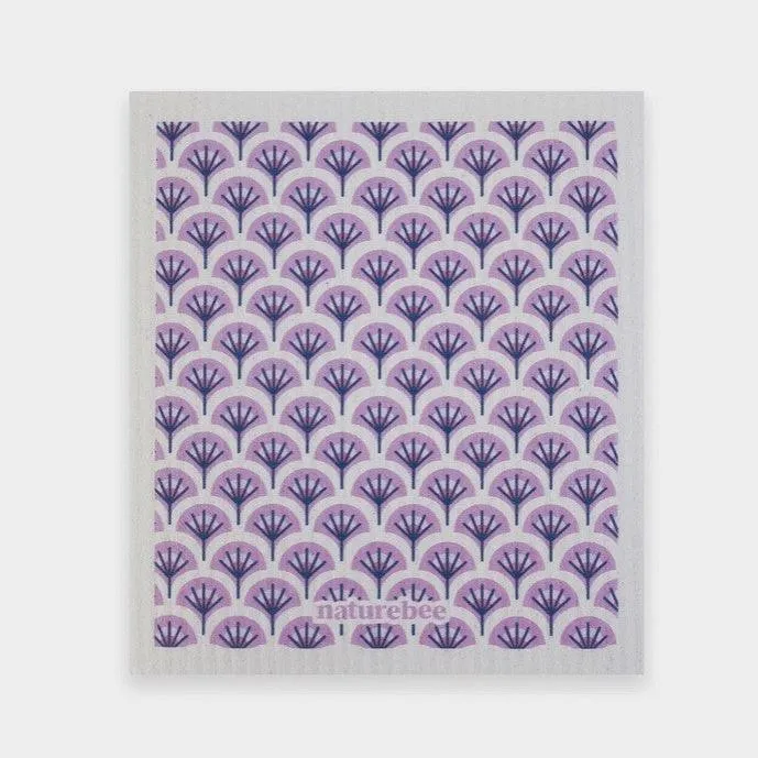 Purple Nature Bee Sponge Cloth Set