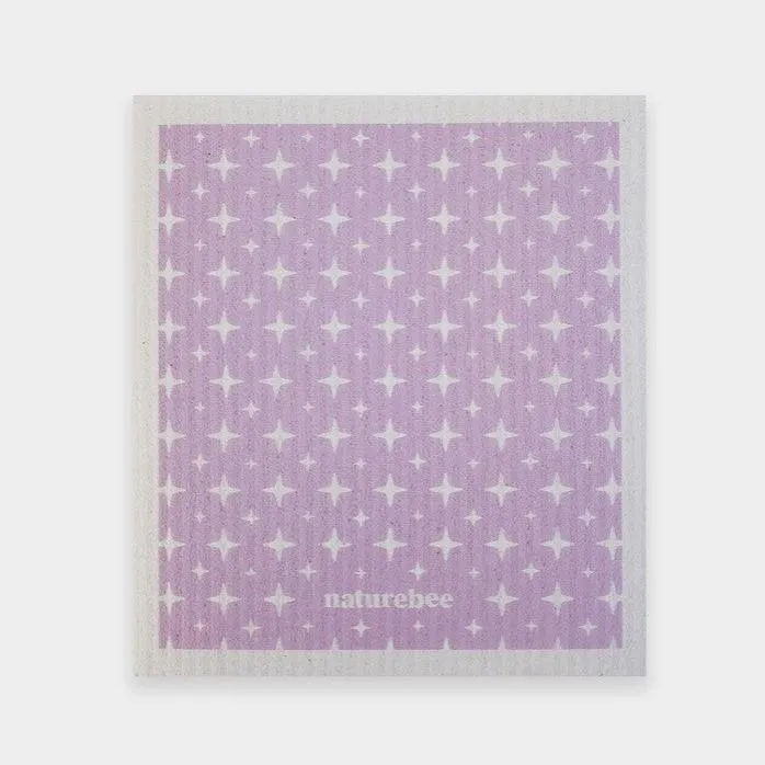 Purple Nature Bee Sponge Cloth Set
