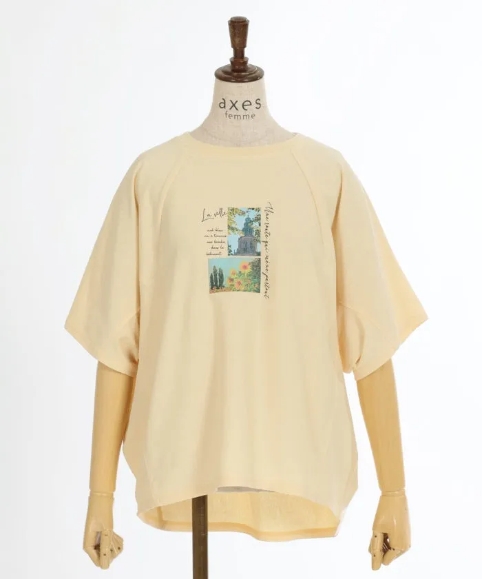 Quick-Dry Print Dolman T-Shirt