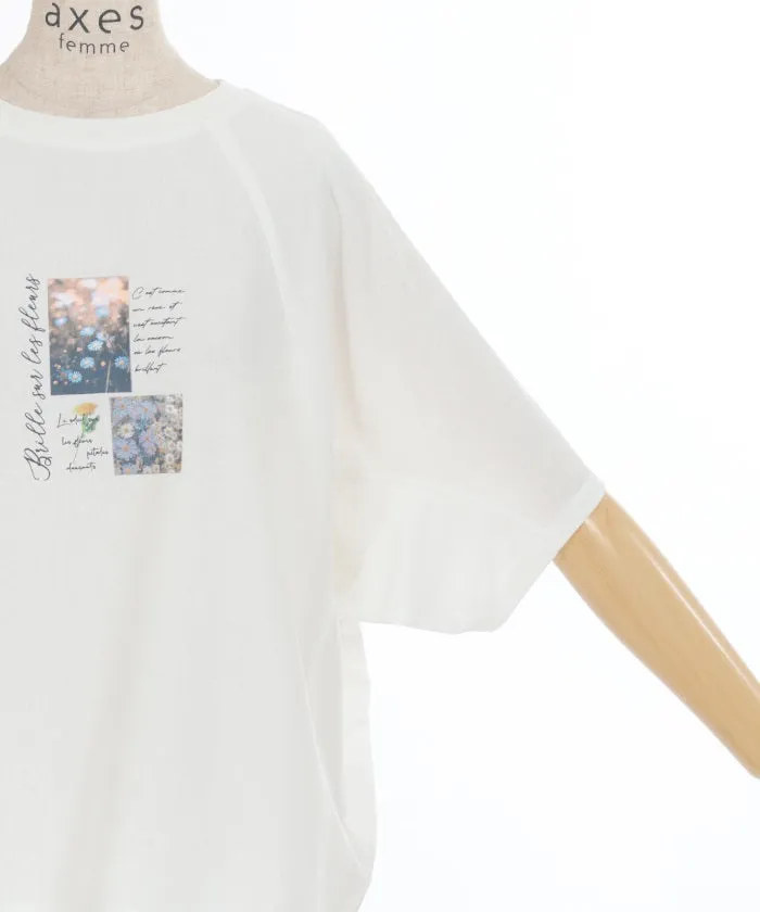 Quick-Dry Print Dolman T-Shirt