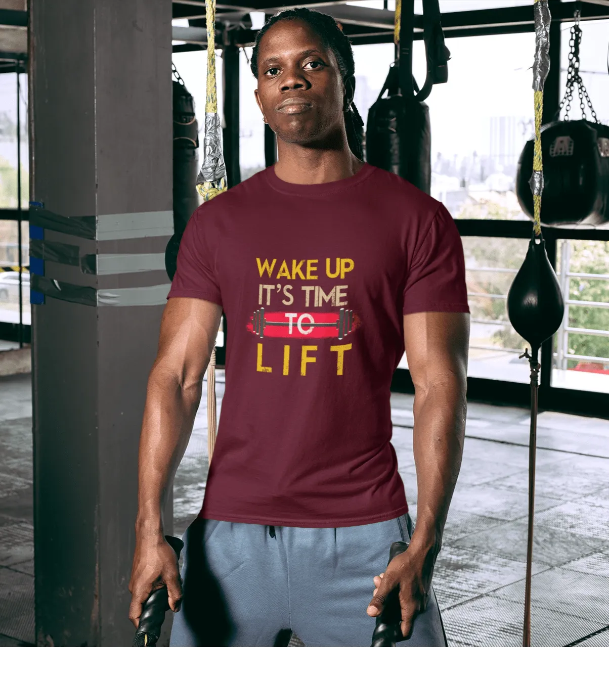 "WAKE UP IT'S TIME TOO LIFT"  HALF-SLEEVE T-SHIRTS
