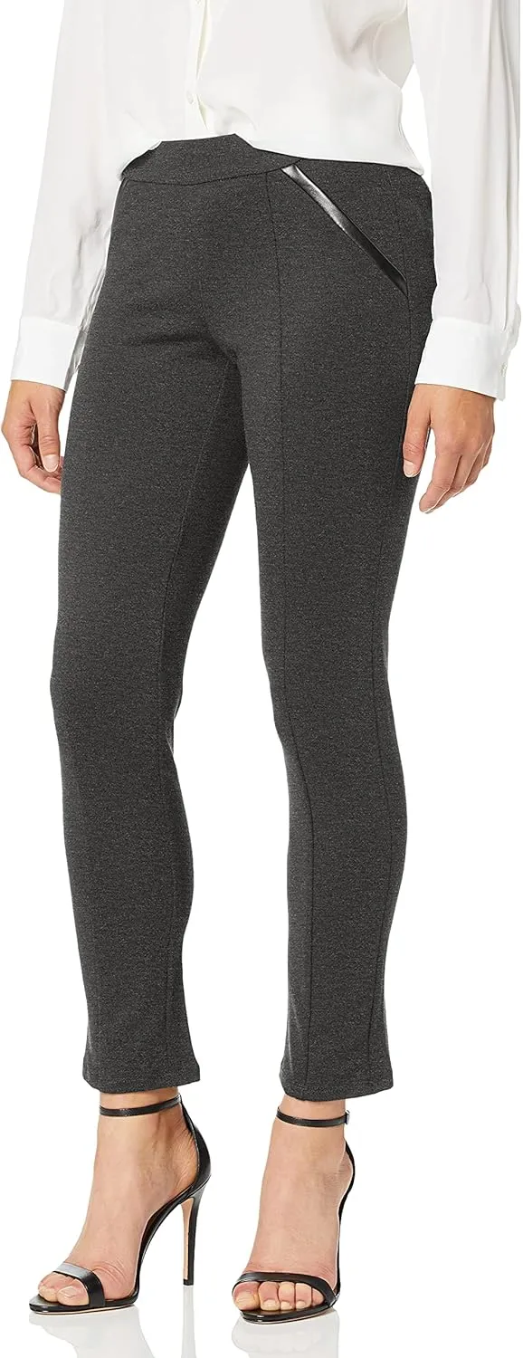 Rafaella Women's Petite Comfort Fit Ponte Knit Slim Leg Pant