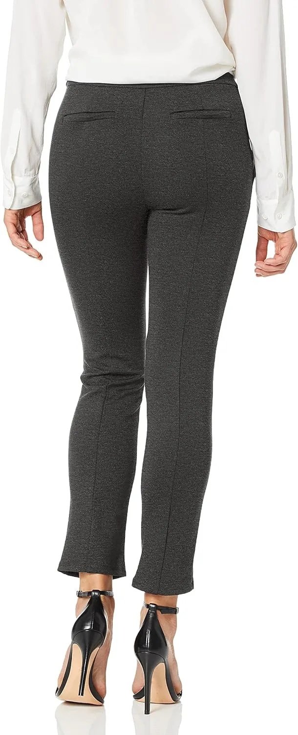 Rafaella Women's Petite Comfort Fit Ponte Knit Slim Leg Pant