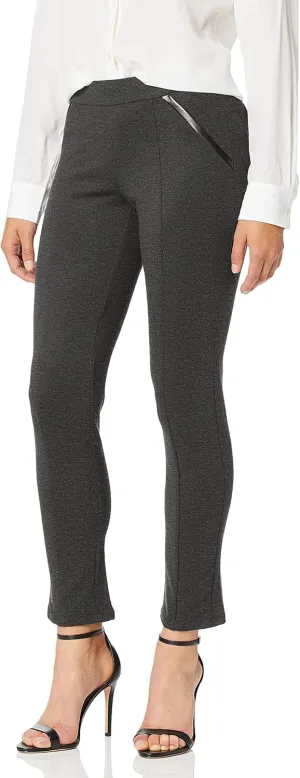 Rafaella Women's Petite Comfort Fit Ponte Knit Slim Leg Pant