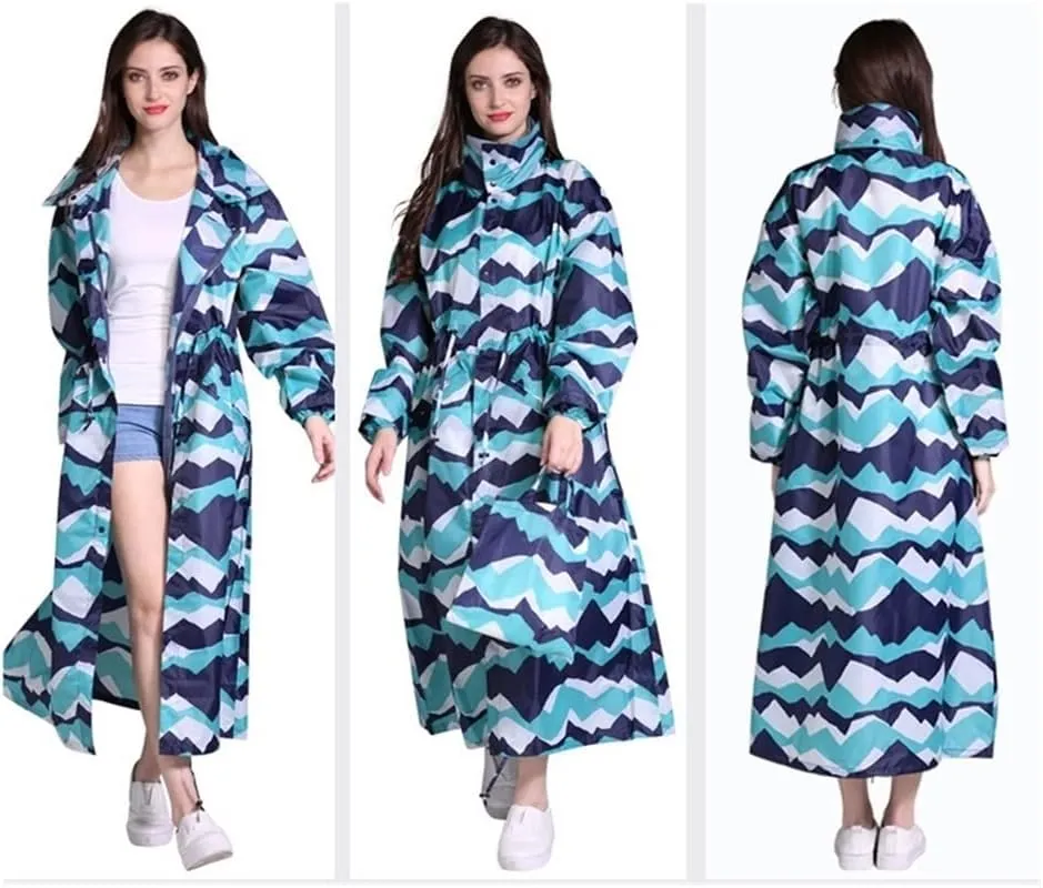 Rain Poncho Women Rain Jacket Waterproof Long Rain Coats Hooded Windbreaker Lightweight Raincoats Lightweight Raincoat