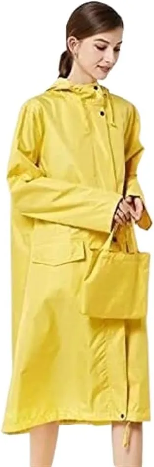 Rain Poncho Women's Lightweight Waterproof Raincoat Breathable Windbreaker Outdoor Hooded Poncho Lightweight Raincoat