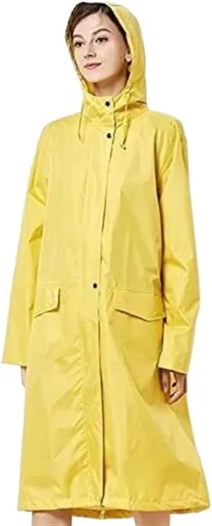 Rain Poncho Women's Lightweight Waterproof Raincoat Breathable Windbreaker Outdoor Hooded Poncho Lightweight Raincoat