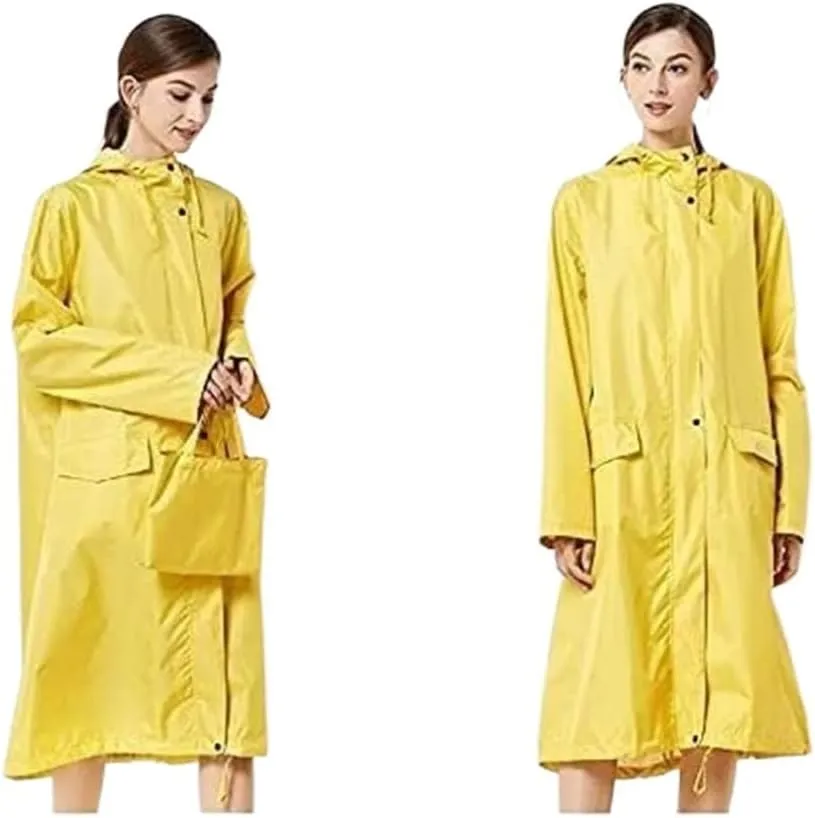 Rain Poncho Women's Lightweight Waterproof Raincoat Breathable Windbreaker Outdoor Hooded Poncho Lightweight Raincoat