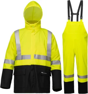 Rain Suit For Men Waterproof Heavy Duty Rain Gear Outdoor All-Sport Work Fishing Jacket & Trouser Raincoats