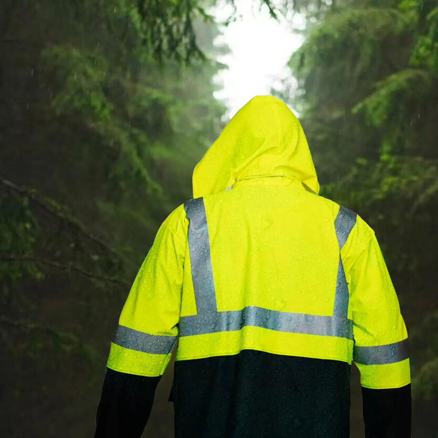 Rain Suit For Men Waterproof Heavy Duty Rain Gear Outdoor All-Sport Work Fishing Jacket & Trouser Raincoats