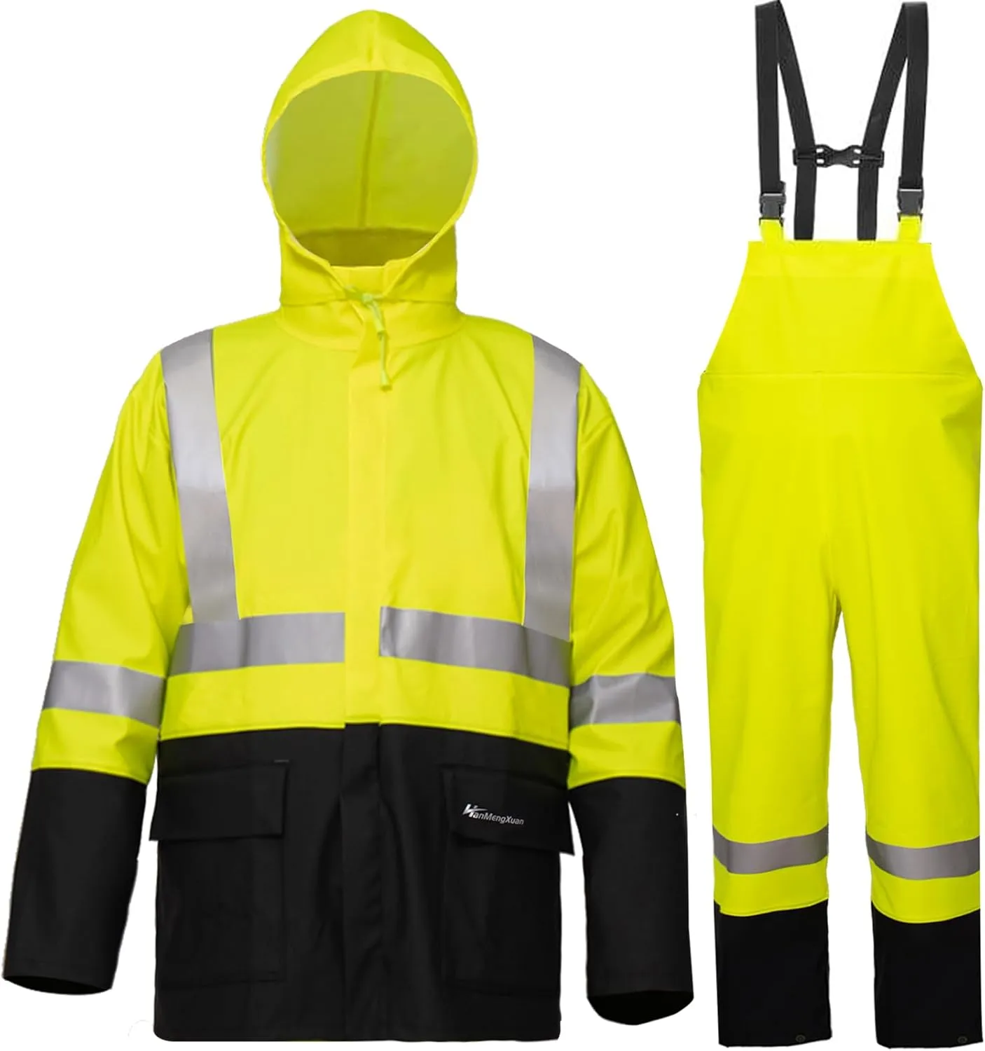 Rain Suit For Men Waterproof Heavy Duty Rain Gear Outdoor All-Sport Work Fishing Jacket & Trouser Raincoats