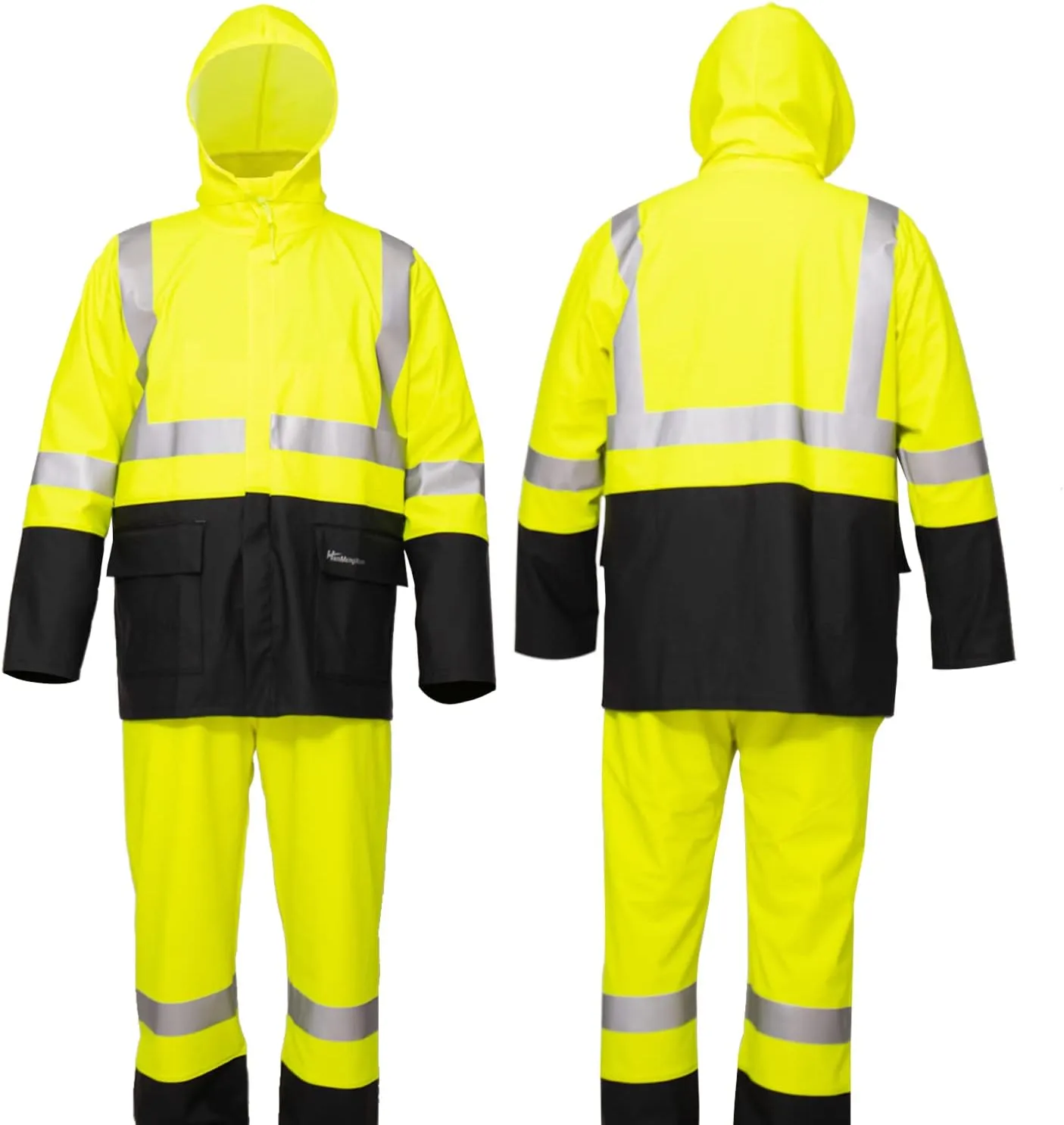 Rain Suit For Men Waterproof Heavy Duty Rain Gear Outdoor All-Sport Work Fishing Jacket & Trouser Raincoats