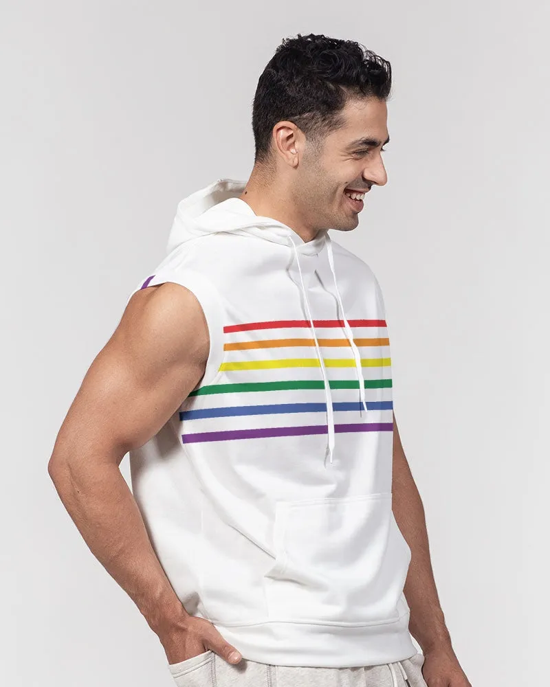 Rainbow Pride Premium Heavyweight Sleeveless Hoodie