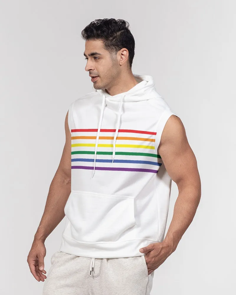 Rainbow Pride Premium Heavyweight Sleeveless Hoodie