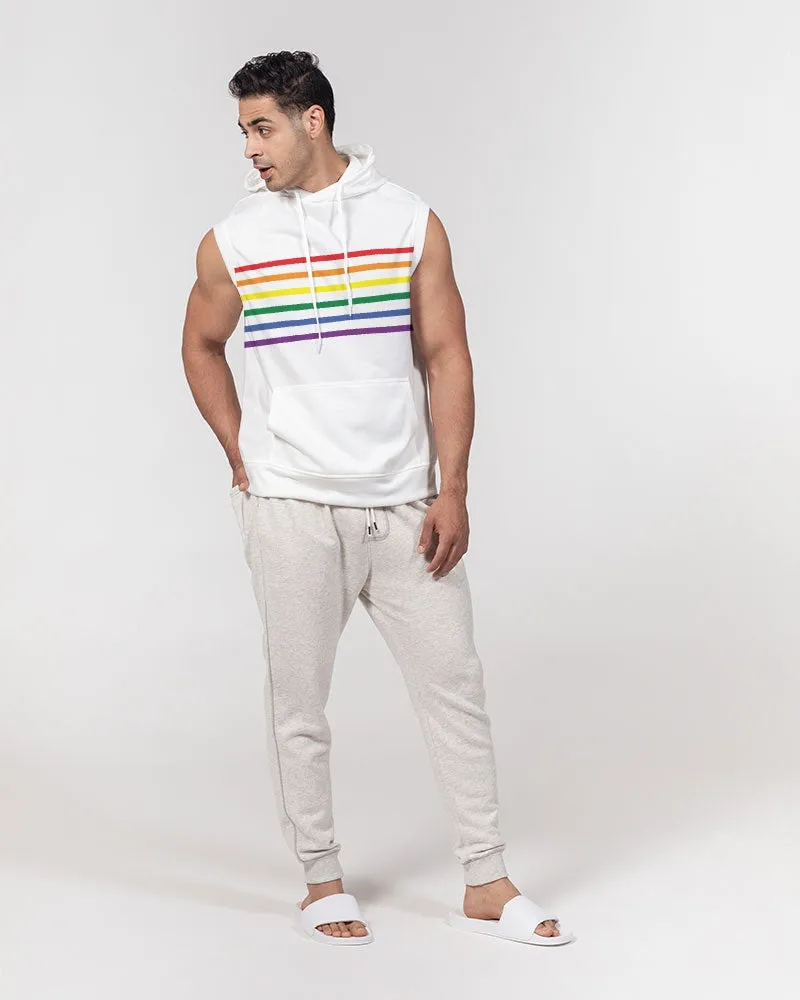 Rainbow Pride Premium Heavyweight Sleeveless Hoodie