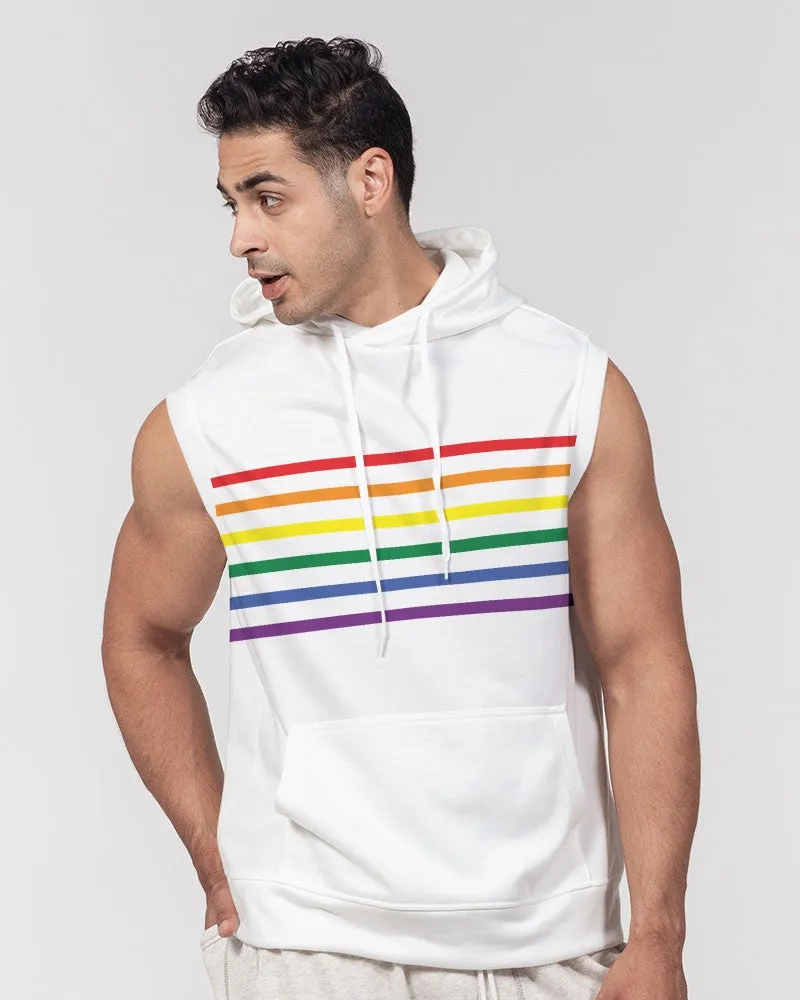 Rainbow Pride Premium Heavyweight Sleeveless Hoodie