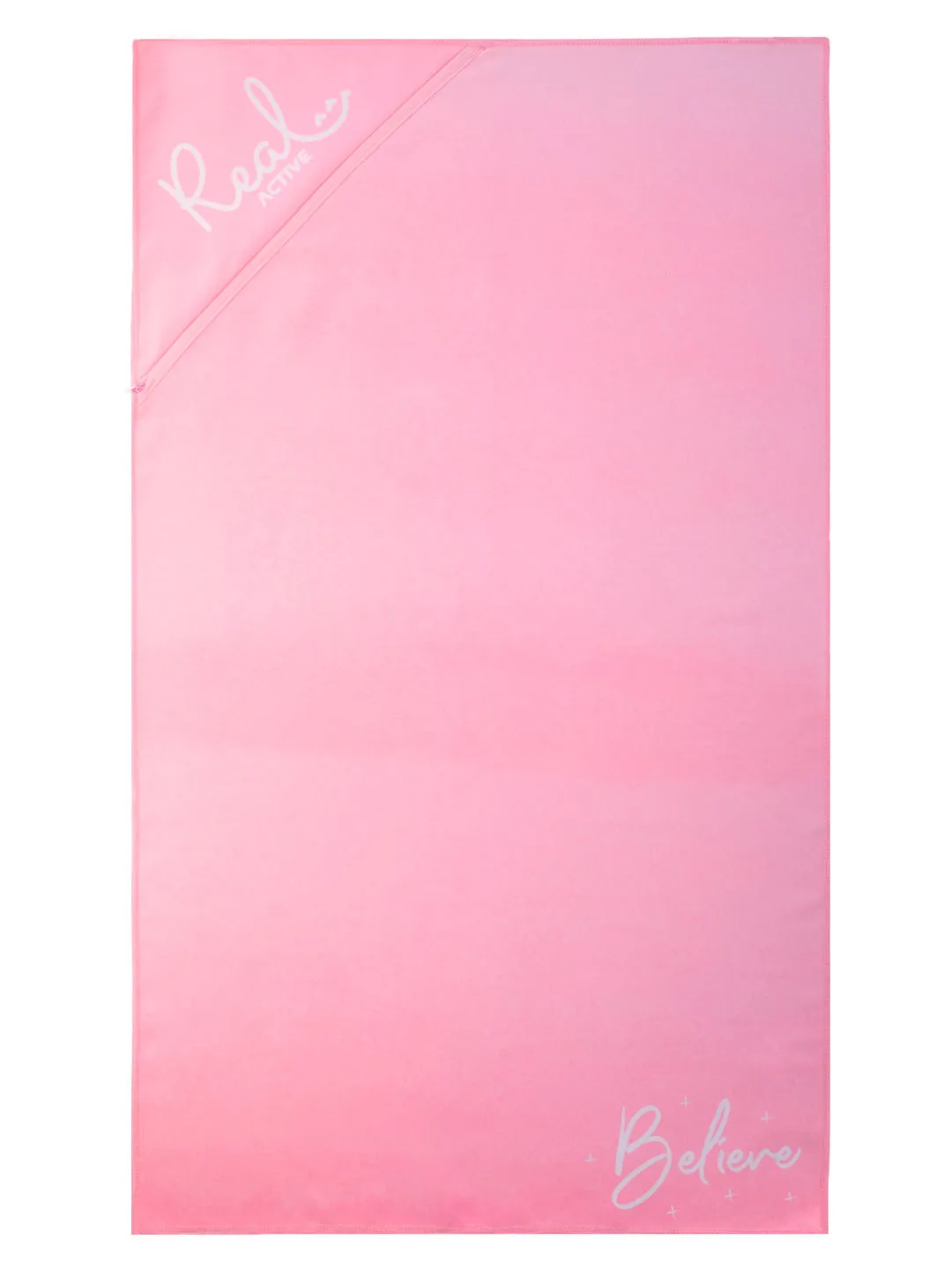Real Active Gym Towel Plain - Believe - Pink