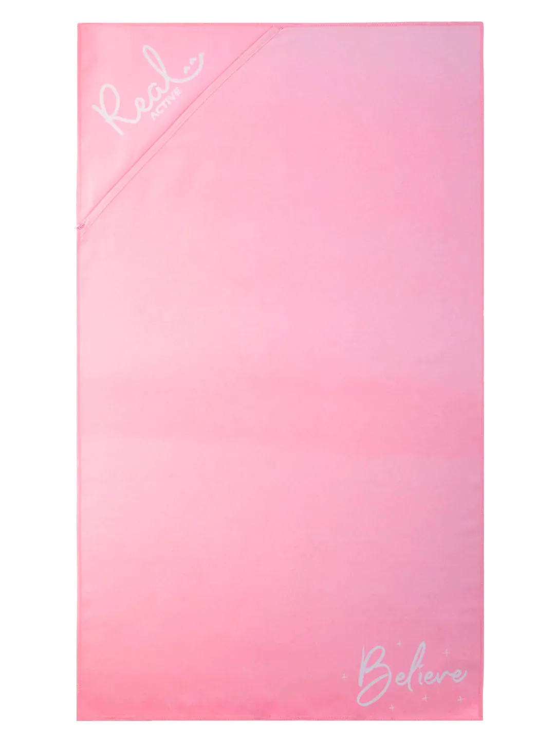 Real Active Gym Towel Plain - Believe - Pink
