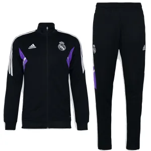 Real Madrid black training bench Soccer tracksuit 2022/23 - Adidas