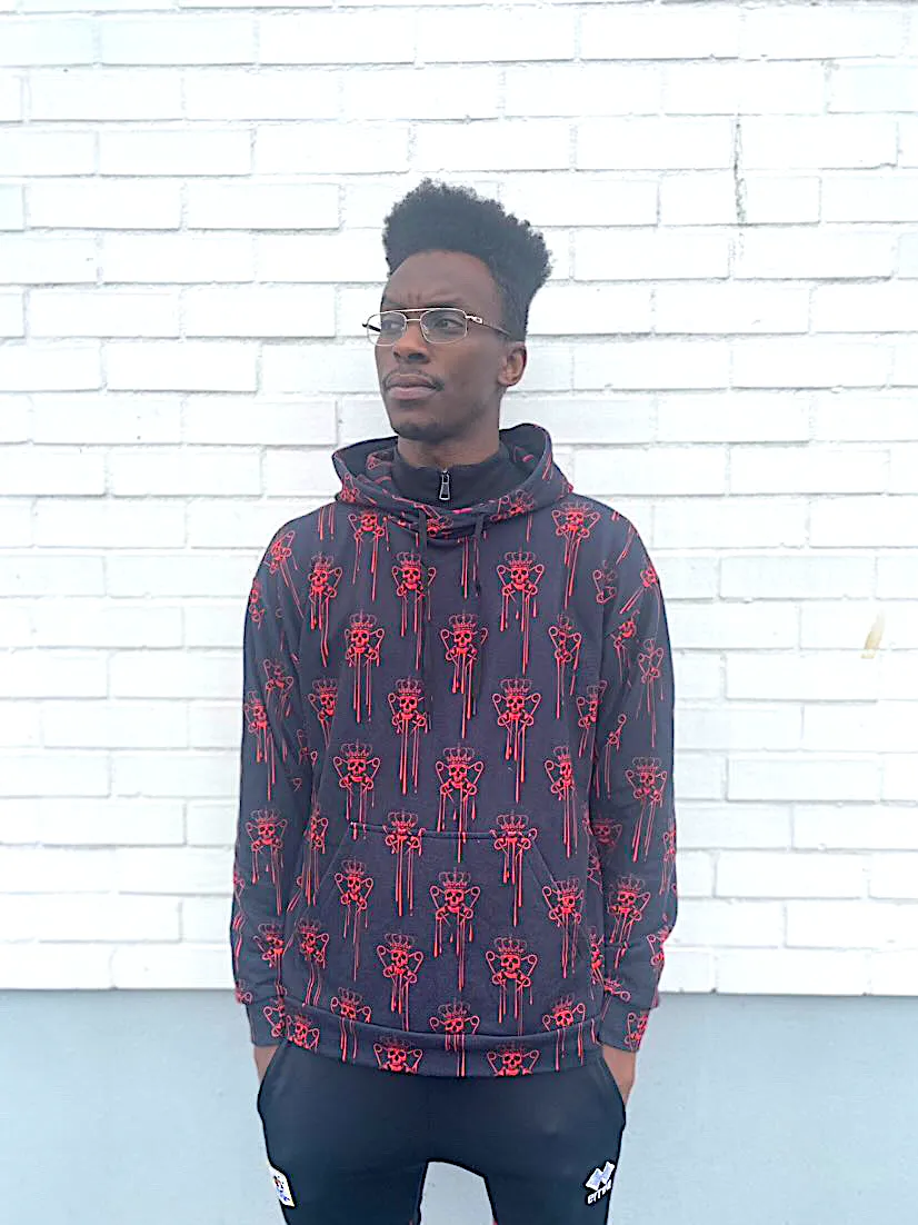 Red Logo Drip Unisex Hoodie