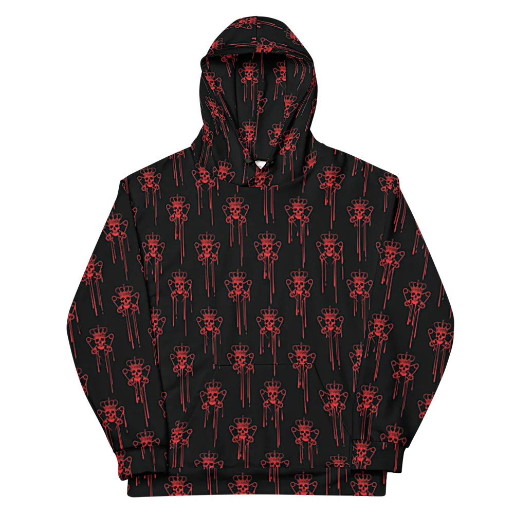 Red Logo Drip Unisex Hoodie
