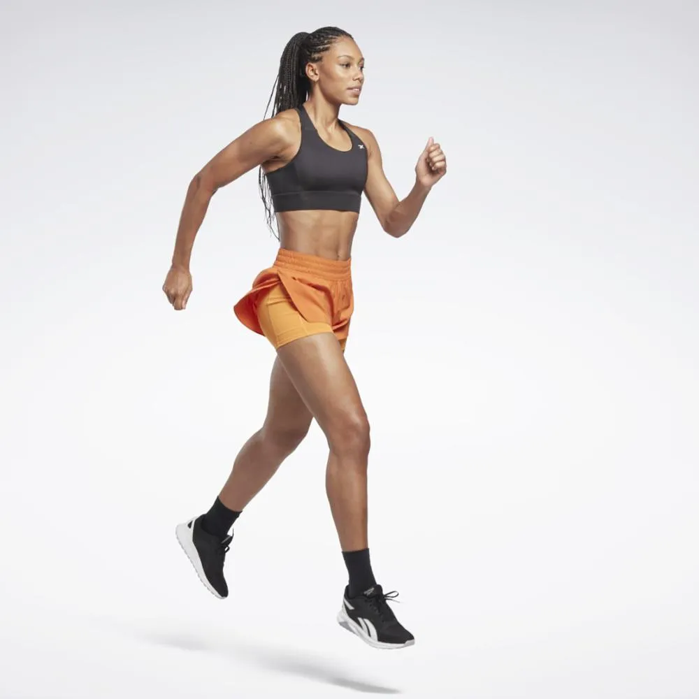 Reebok Apparel Women Running Two-in-One Shorts BURORA