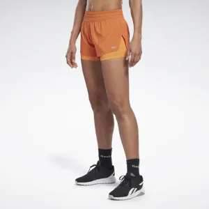 Reebok Apparel Women Running Two-in-One Shorts BURORA