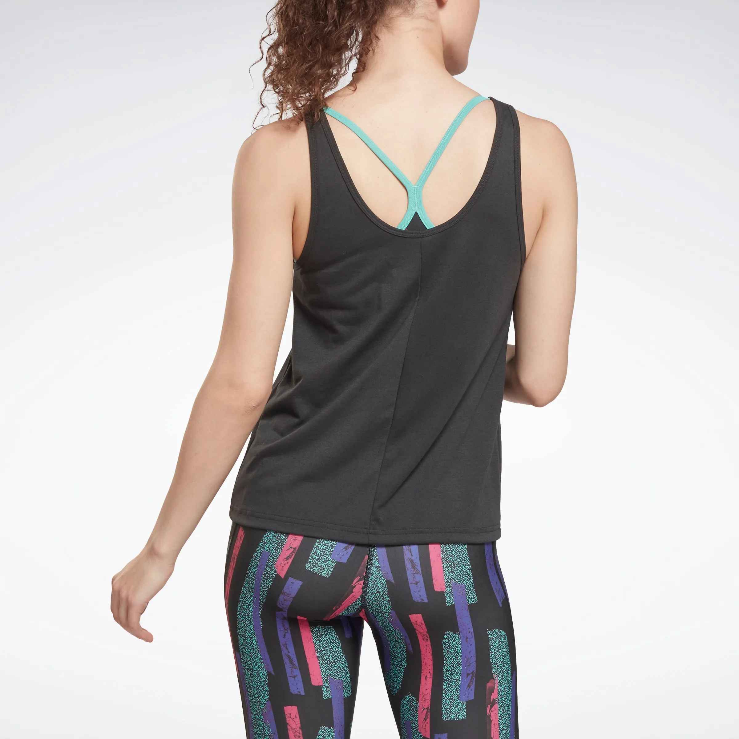 Reebok Apparel Women Workout Ready Supremium Graphic Tank Top Nghblk