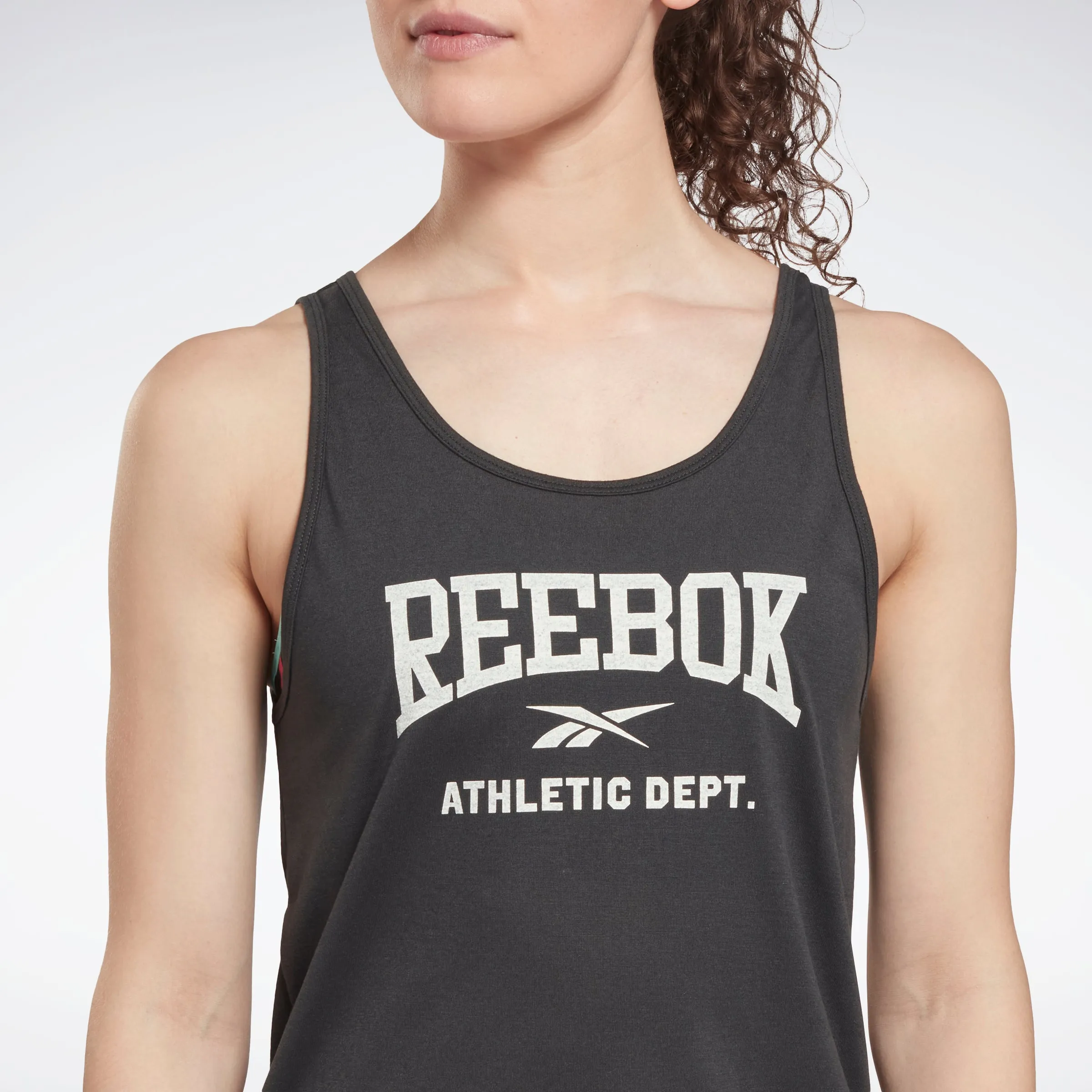 Reebok Apparel Women Workout Ready Supremium Graphic Tank Top Nghblk