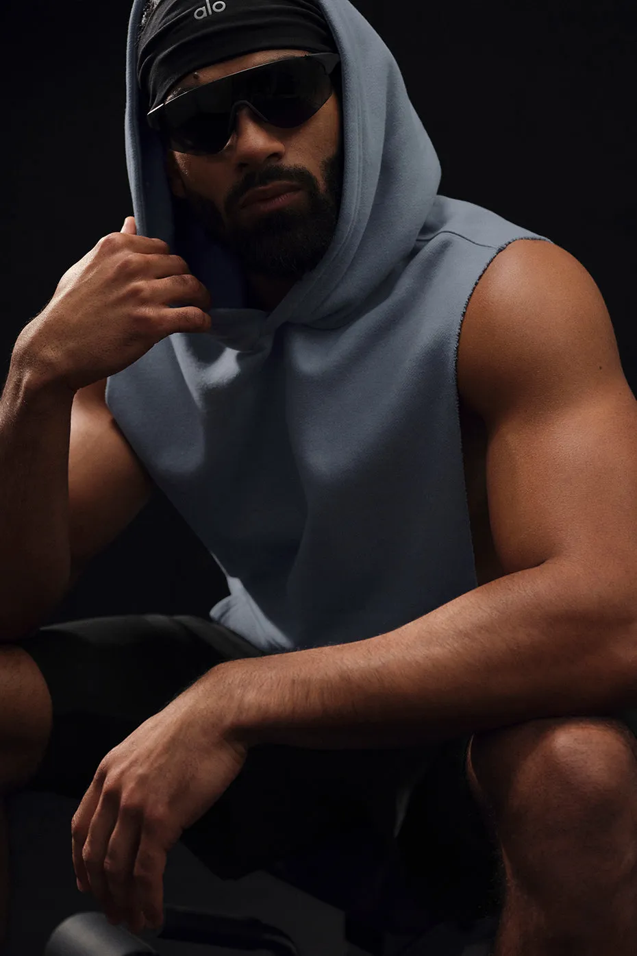 Renown Sleeveless Hoodie - Steel Grey