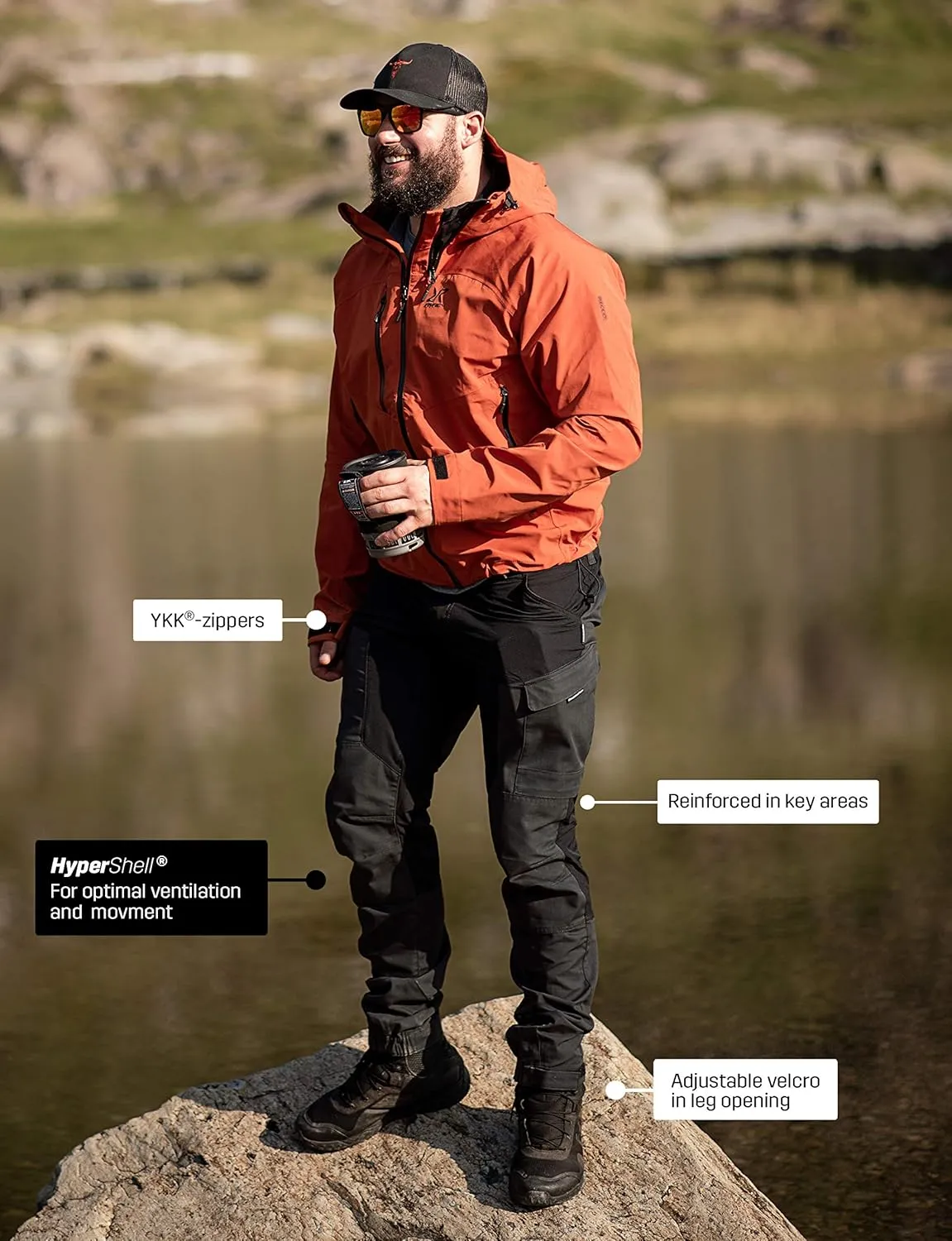 RevolutionRace Men's GP Pants, Durable Pants for All Outdoor Activities